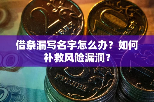 济南借条漏写名字怎么办？如何补救风险漏洞？