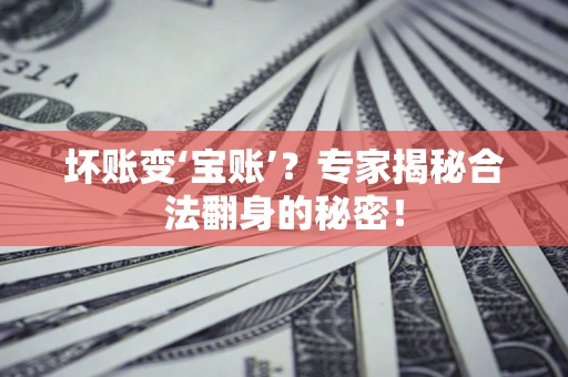 济南坏账变‘宝账’？专家揭秘合法翻身的秘密！
