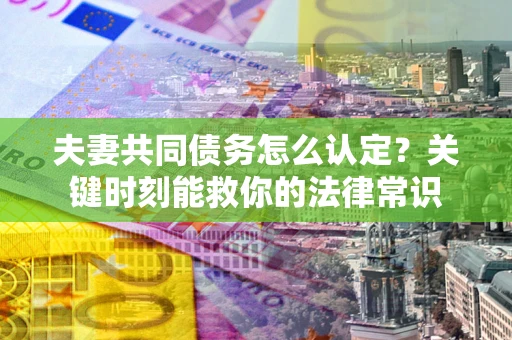 济南夫妻共同债务怎么认定？关键时刻能救你的法律常识