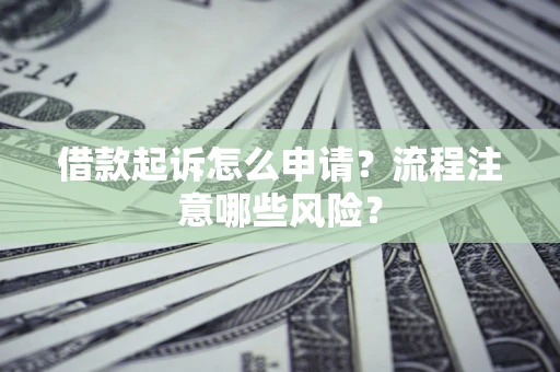 济南借款起诉怎么申请？流程注意哪些风险？