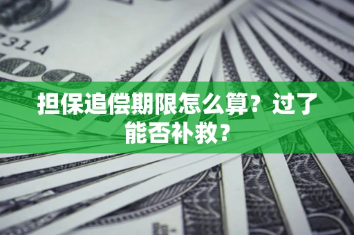 济南担保追偿期限怎么算？过了能否补救？